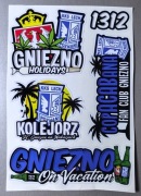 Vlepki Lech Poznań, dwa arkusze, FC Gniezno + gratisy 