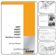 CASE 580T 580ST 590ST 696ST Service Manual Instrukcja diagnostyki i napraw