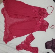 Czerwony komplet bielizny damskiej rozmiar M