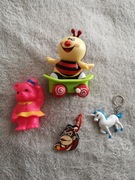 Zestaw zabawek breloczki jednorożec biedronka miś