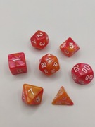 Zestaw 7 kości RPG - Podwójne Echo: słońce i ogeiń