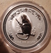 Srebrna moneta Lunar I Rok Małpy 2004 1 oz