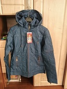 Kurtka wiosenna dziewczęca skóra ekologiczna 158 cm