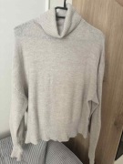 Sweter półgolf H&M S beżowy