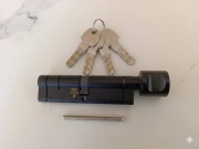 Wkładka PRO SYSTEM X G55/55 z gałką, czarny nikiel zamek drzwi