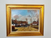 Stary obraz na płótnie Niels A. Henningsen 1903-1977  .