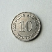 5 # Niemcy 10 Pfennig 1914 E  Wilhelm 2