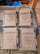 Notatnik spiraln okładka z papieru typu kraft 4szt