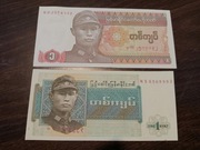 2 Banknoty Myanmar Birma