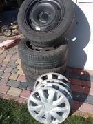 Koła metalowe 4 szt + kołpaki do Citroen C3 