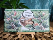 Kartka okolicznościowa. Urodziny. Leniwiec