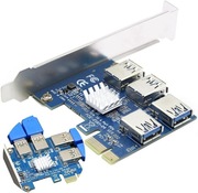 PCIe SYONCON, rozdzielacz PCIe od 1 do 4 gniazd USB 3.0 PCI-Express 16X 