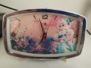 Stary metalowy zegar PRL 