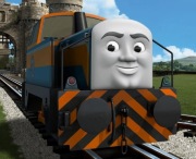 Pociąg TRACH lokomotywa tory drewniane plastik Tomek i Przyjaciele MATTEL