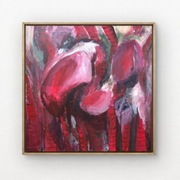 Abstrakcyjny obraz akrylowy na płótnie 60x60 cm