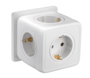 Gniazdo Elektryczne rozgałęźnik KEAGAR biały