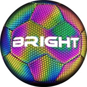 Piłka nożna BRIGHT odblaskowa holograficzna