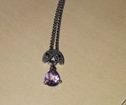 Naszyjnik łańcuszek wisiorek cyrkonia kryształek srebro 41 cm Apart Kruk