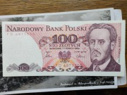 100 zł złotych Ludwik Waryński Banknot PRL stan UNC seria PD 1986 Jelenia G