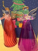 Szklane Anioły na choinkę .