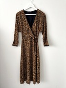 ZARA sukienka midi w panterkę