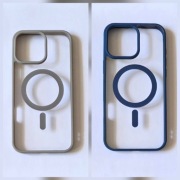 Etui/case szare i niebieskie z magsafe na iPhone'a 16 pro max