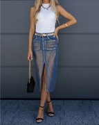 Spódnica dzinsowa Gold Glamour 