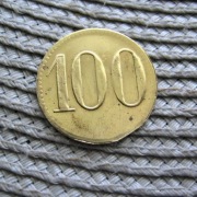 Żeton z numerem 100