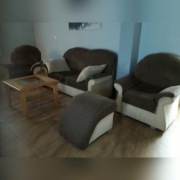 Kanapa  2 fotele i podnożnik 
