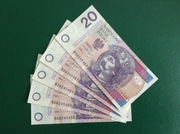 ____ 5 x 20 zł BX z 2016 roku ____ UNC I