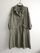 Szmizjerka ciążowa wiskoza khaki mama dress s/m