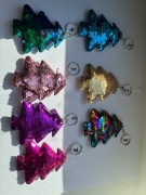 Brelok do kluczy Choinka z Cekinami komplet 7 sztuk