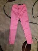 Spodnie Vero Moda różowe 26/32 z ekspresami na dole