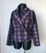 Marks & Spencer wiosenna krótka kurtka w kratę M L