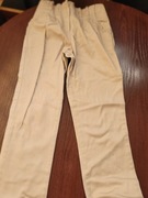 M&co bawełniane spodnie materiałowe na lato beż 8/9 lat 134 cm 
