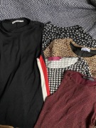 zestaw 4 sukienki XS Pull&Bear,Szachownica,Boohoo