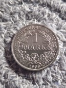 Srebrna moneta 1 marka 1906r