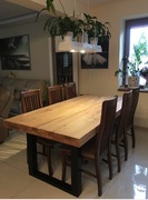 Stół dębowy 200x100 blat 8cm, loft, indutrial