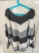 Piękny basicowy sweterek w paski Cameo Rose M