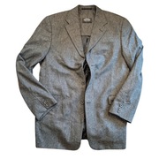 Marynarka vintage Camel Collection grafitowa, wełna 70%, rozmiar M/L