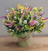 Stroik  świąteczny Wielkanoc dekoracja wiosenna królik jajko 