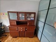 Kredens drewniany kuchenny, antyk stary PRL