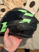 Kask Motocyklowy CASSIDA 3.0 ROXOR INTEGRAL GREEN MAT+interkom