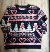 123* Atmosphere  Świąteczny sweter Bałwanki M