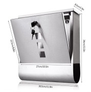 skrzynka na listy gazetownik chrom stalowa