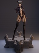 Figurka druk 3D żywica 12K " Steampunk Catwoman - F943 " - 120 mm