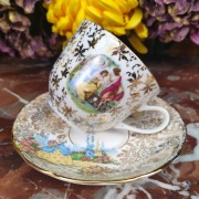 Złocona porcelanowa filiżanka ze spodkiem - 240 ml - Colclough i Epiag