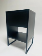 Szafka nocna szerokość 35 cm stelaż metal czarna