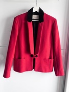 Maison Kitsune czerwona marynarka żakiet elegancki klasyczny z wełną 40
