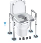 nakładka na toaletę z podłokietnikami regulowana dla seniorów